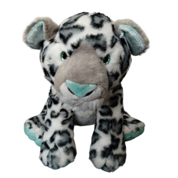 Aurora Destination Nation Snow Leopard Stuffed Animal Plush Sitting 12 Inches - Picture 1 of 7